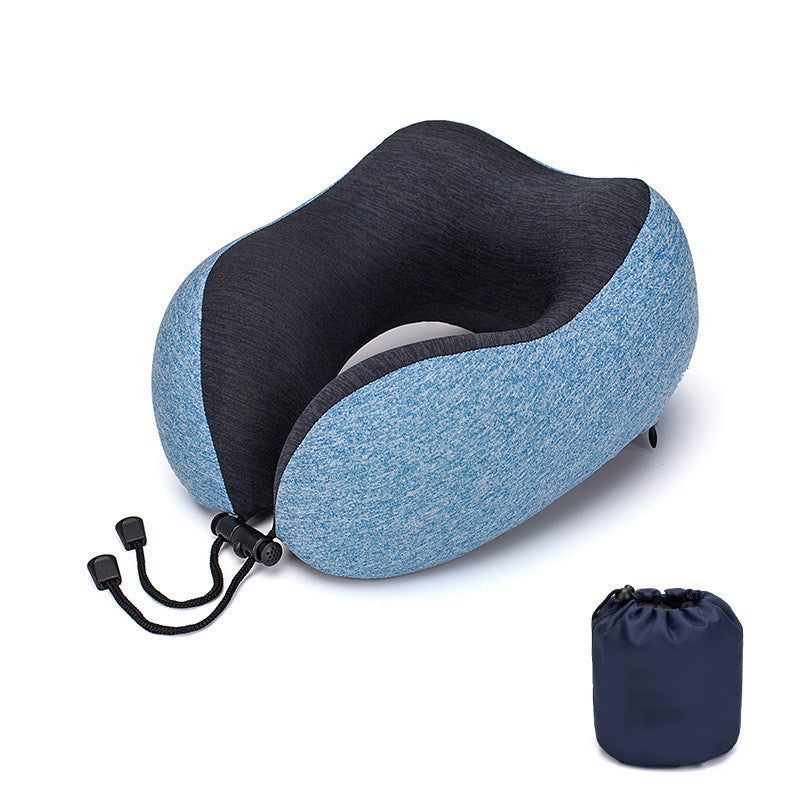 Slow Rebound Memory Foam Travel Pillow – U-Shaped Neck Support