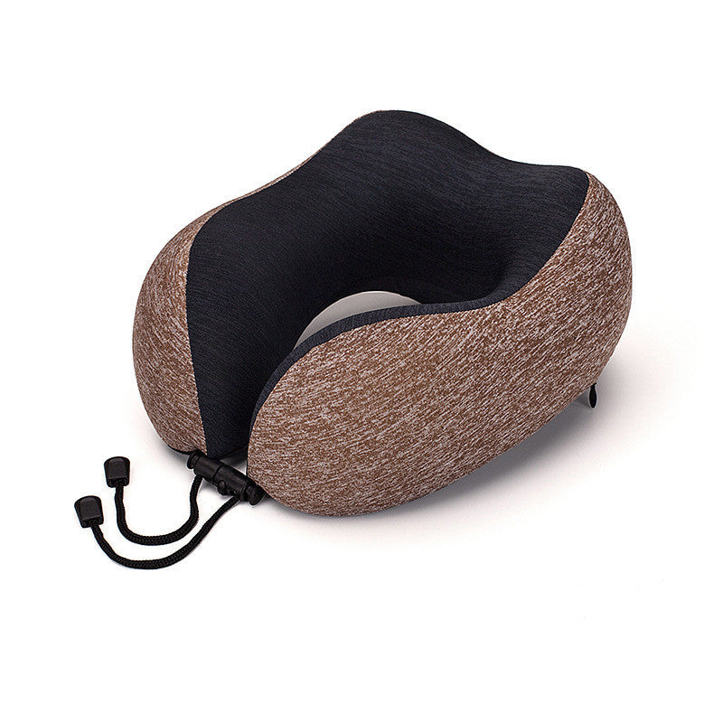 Slow Rebound Memory Foam Travel Pillow – U-Shaped Neck Support