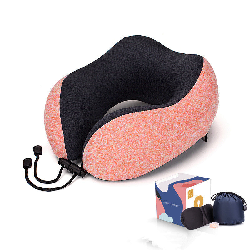 Slow Rebound Memory Foam Travel Pillow – U-Shaped Neck Support