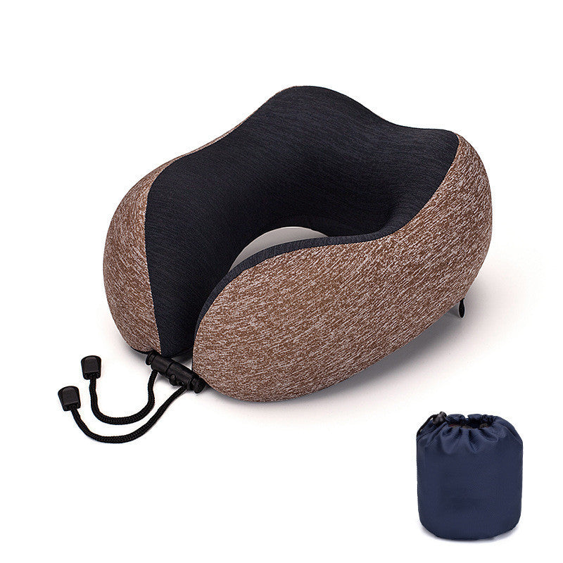 Slow Rebound Memory Foam Travel Pillow – U-Shaped Neck Support