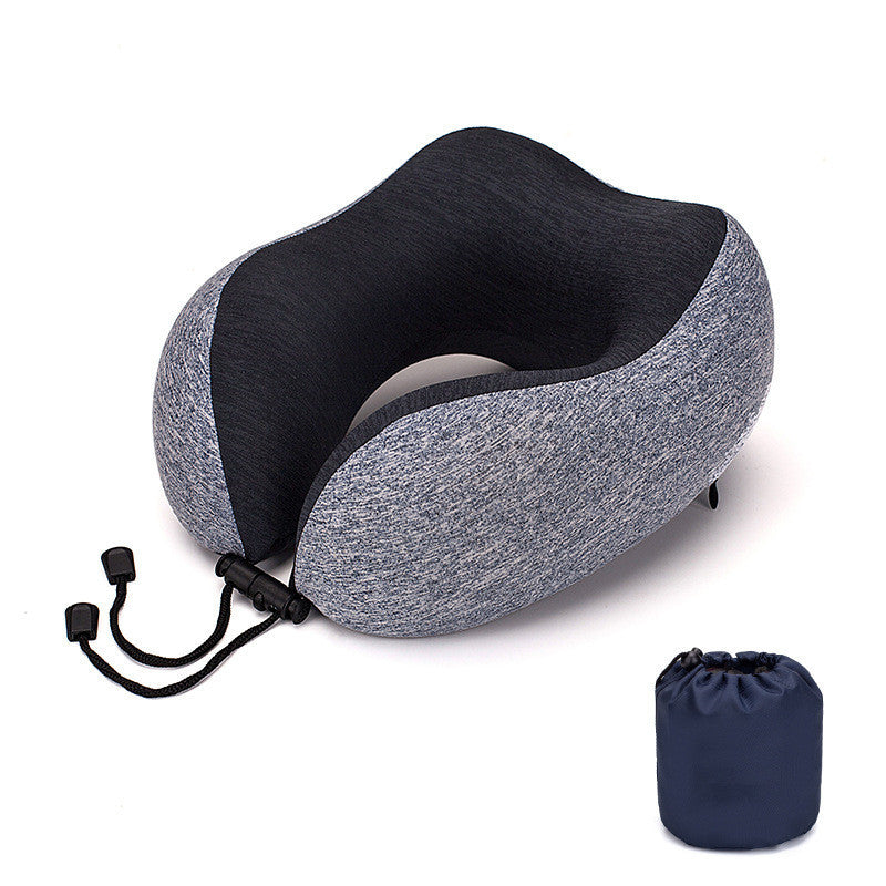 Slow Rebound Memory Foam Travel Pillow – U-Shaped Neck Support