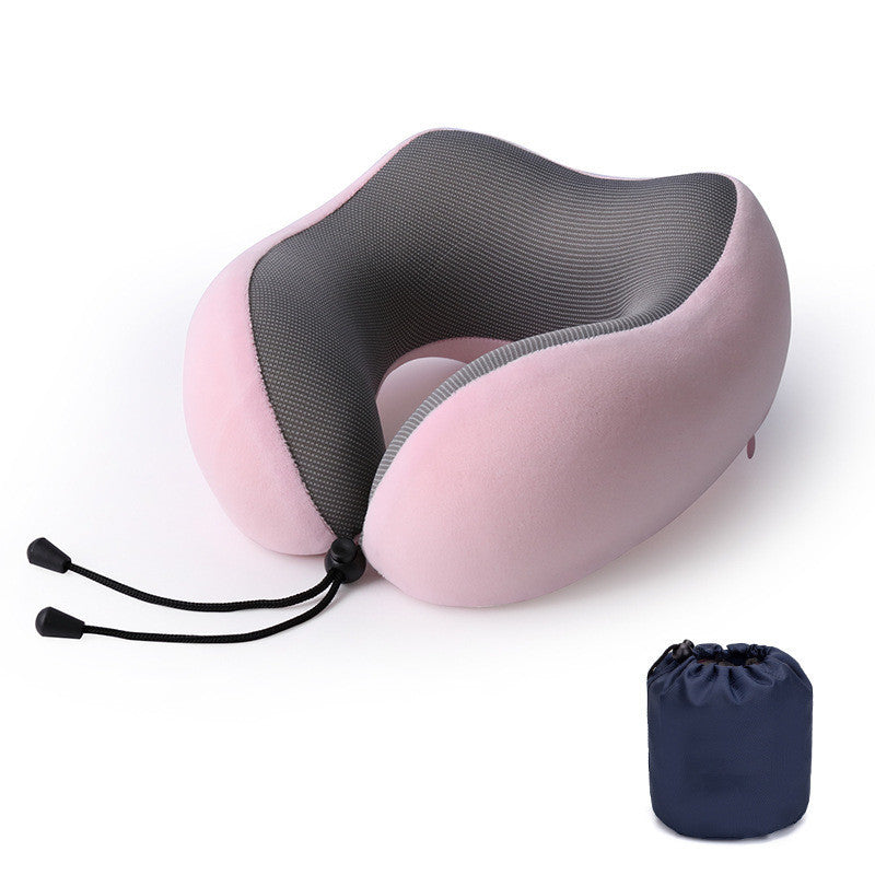 Slow Rebound Memory Foam Travel Pillow – U-Shaped Neck Support