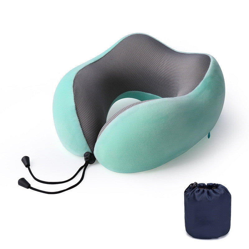 Slow Rebound Memory Foam Travel Pillow – U-Shaped Neck Support
