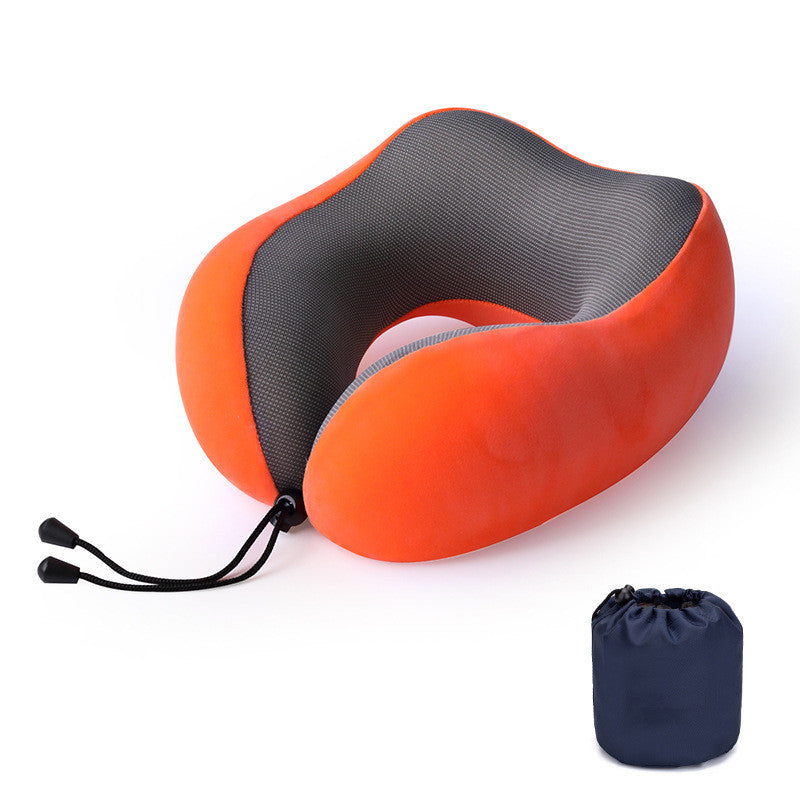 Slow Rebound Memory Foam Travel Pillow – U-Shaped Neck Support