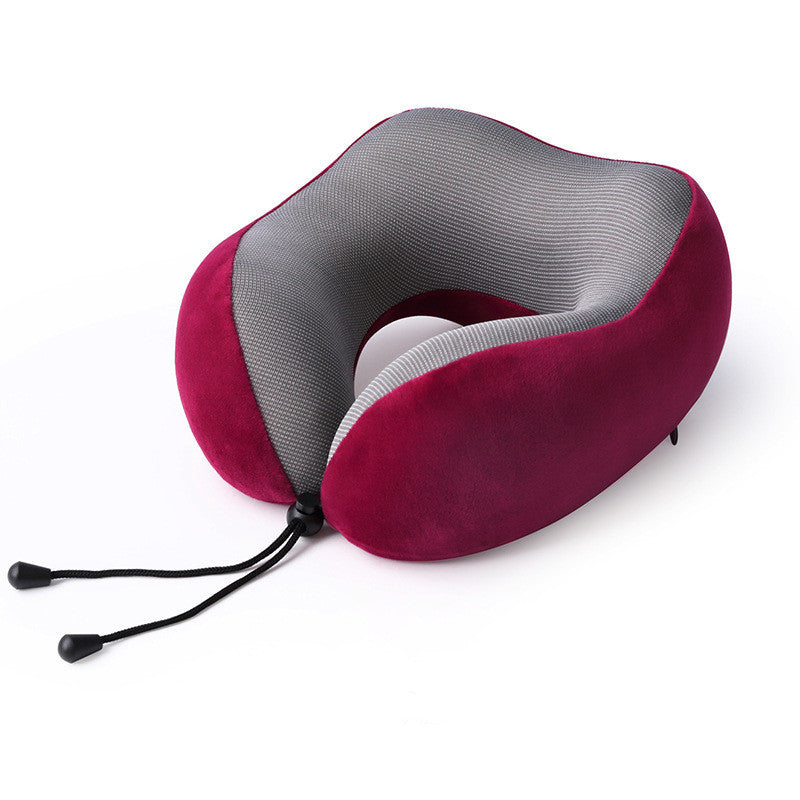 Slow Rebound Memory Foam Travel Pillow – U-Shaped Neck Support