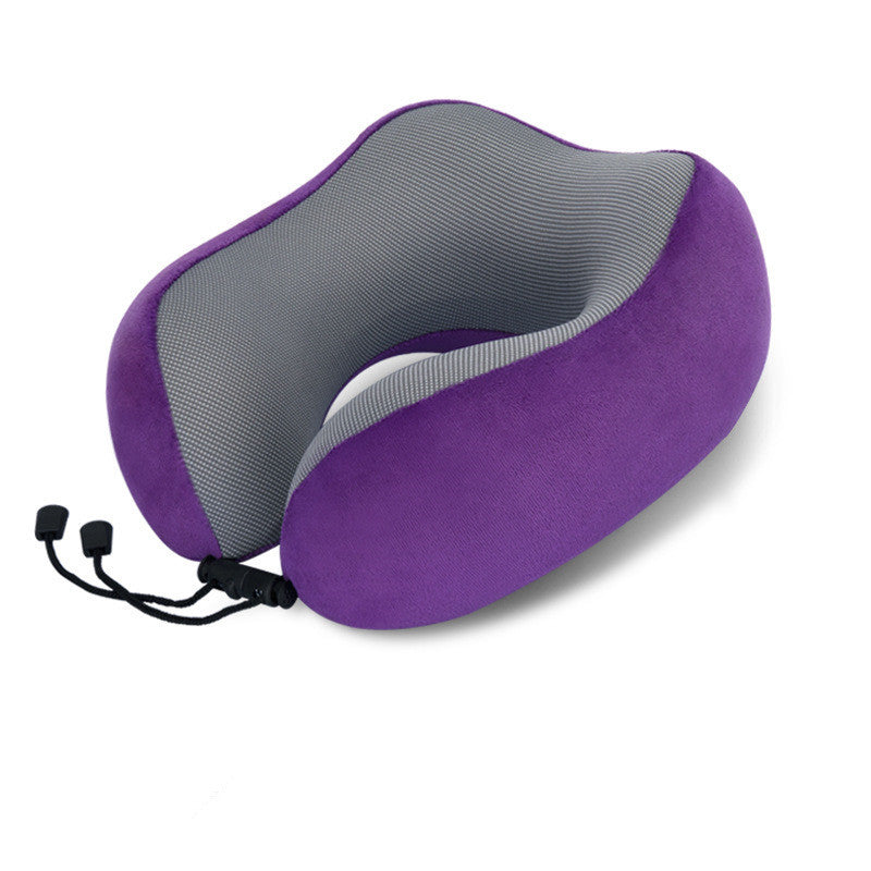 Slow Rebound Memory Foam Travel Pillow – U-Shaped Neck Support