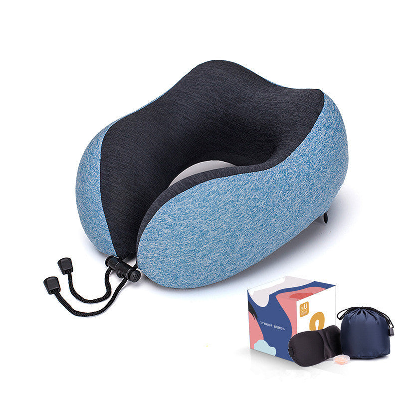 Slow Rebound Memory Foam Travel Pillow – U-Shaped Neck Support