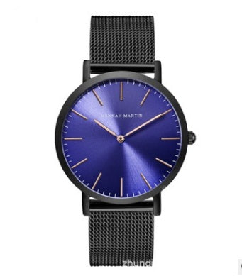 Hannah Martin Women’s Watch – 36mm Rose Gold Stainless Steel Mesh, Waterproof, Quartz Movement