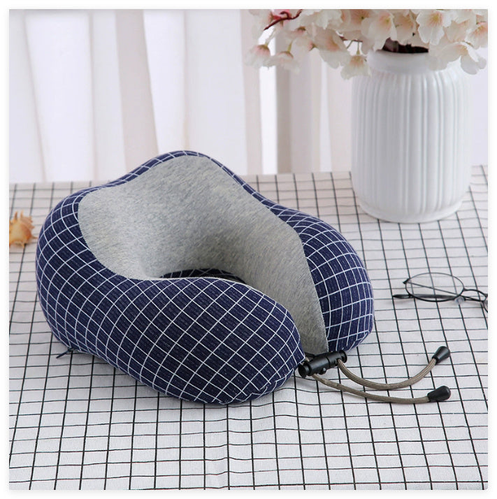 Slow Rebound Memory Foam Travel Pillow – U-Shaped Neck Support