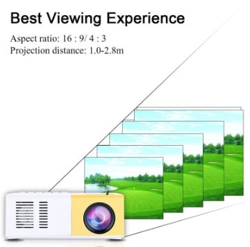 Portable Mini Projector – 3D HD LED Home Theater with HDMI & USB