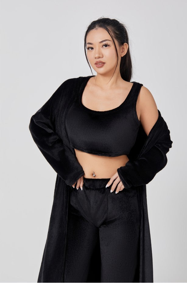 Women’s 3-Piece Cozy Pajama Lounge Set – Winter Warm Matching Outfit