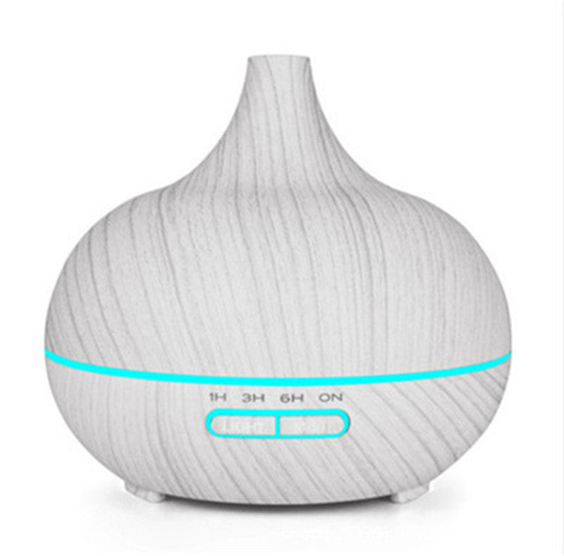 Creative Wood Grain Aromatherapy Lamp – Remote Control Essential Oil Diffuser & Humidifier