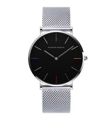 Hannah Martin Women’s Watch – 36mm Rose Gold Stainless Steel Mesh, Waterproof, Quartz Movement