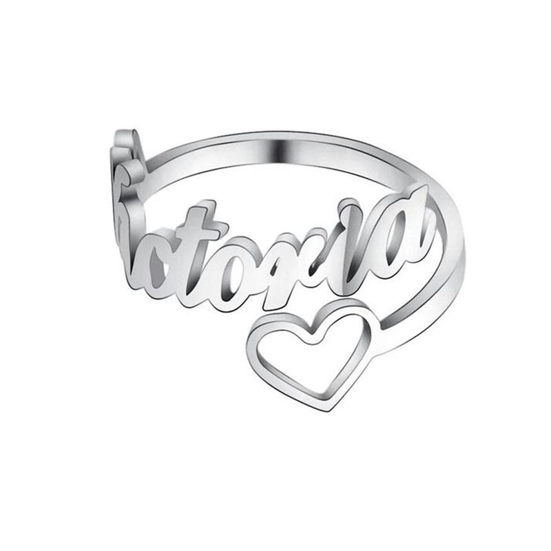 Personalized Jewelry Set – Custom Name Necklace, Ring & Earrings