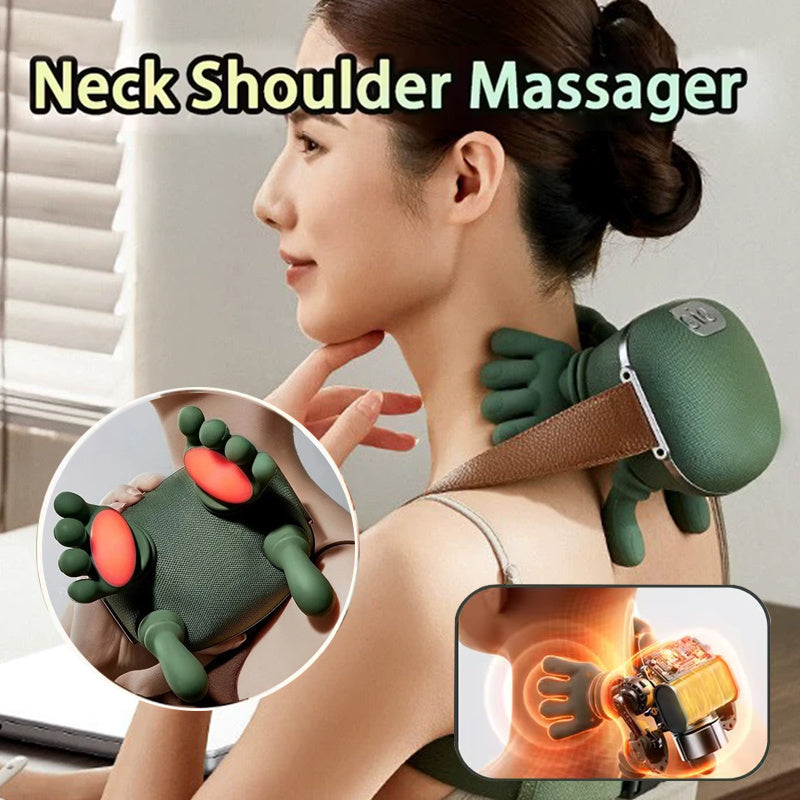 Wireless Electric Neck and Shoulder Massager – Kneading Massage Shawl for Back and Pain Relief
