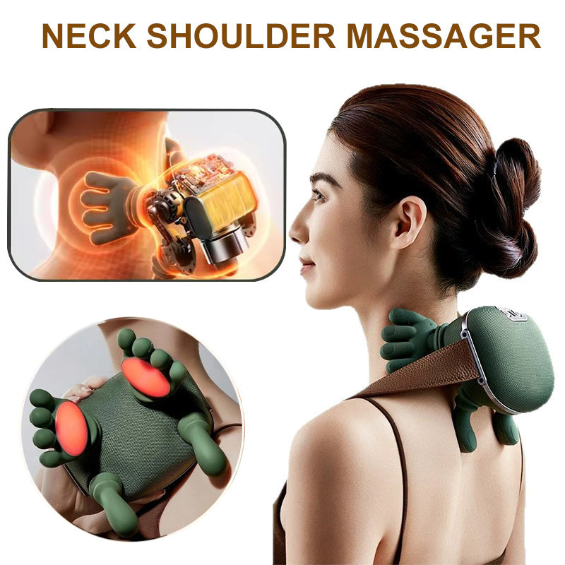 Wireless Electric Neck and Shoulder Massager – Kneading Massage Shawl for Back and Pain Relief