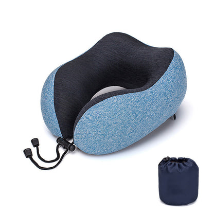 Slow Rebound Memory Foam Travel Pillow – U-Shaped Neck Support