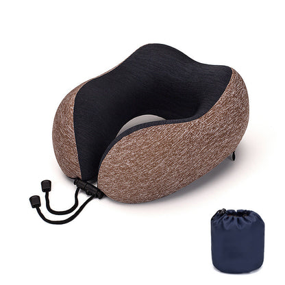 Slow Rebound Memory Foam Travel Pillow – U-Shaped Neck Support