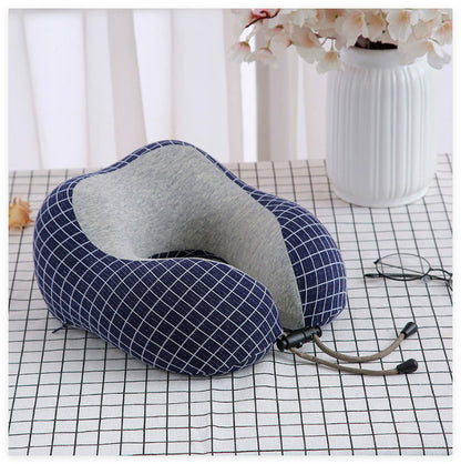 Slow Rebound Memory Foam Travel Pillow – U-Shaped Neck Support