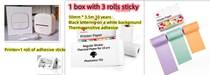 Portable Mini Thermal Label & Photo Printer – Bluetooth-Compatible Pocket Printer