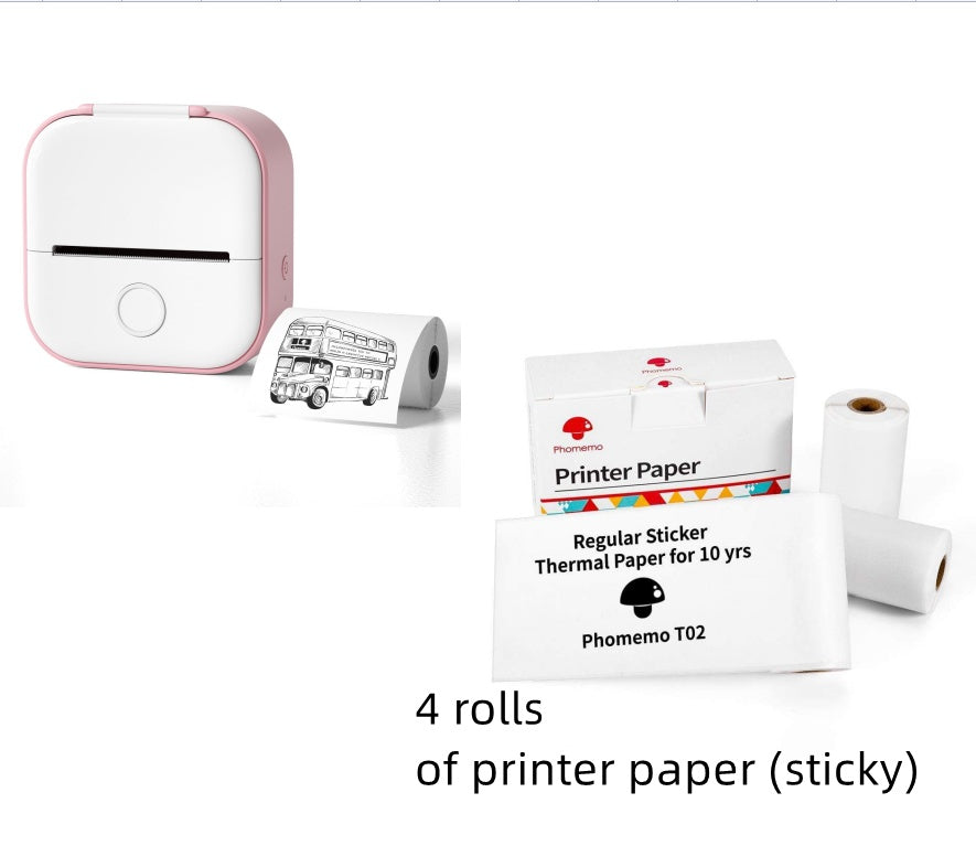 Portable Mini Thermal Label & Photo Printer – Bluetooth-Compatible Pocket Printer