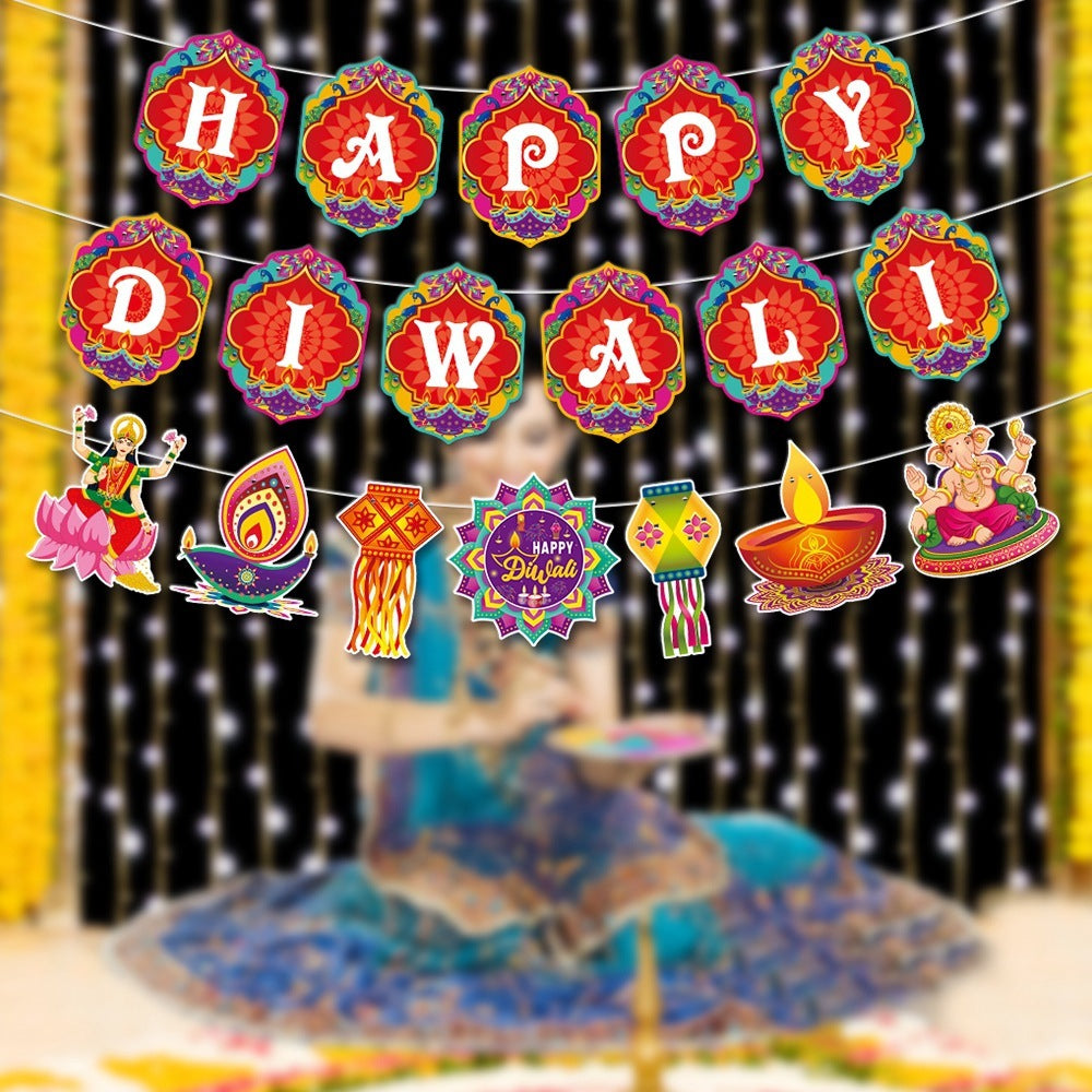 Diwali Party Hanging Flag – Festive Decoration Banner