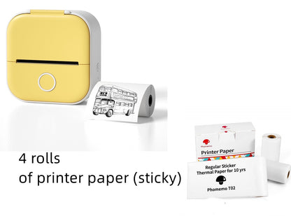 Portable Mini Thermal Label & Photo Printer – Bluetooth-Compatible Pocket Printer