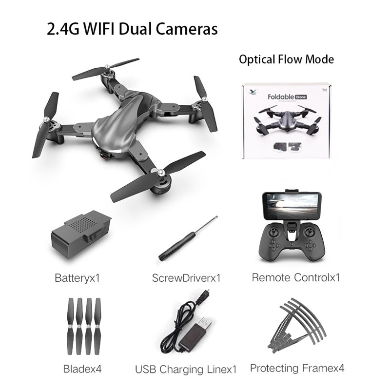 Smart 4K Camera Drone – Foldable Quad Axis Design