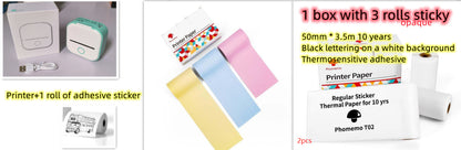 Portable Mini Thermal Label & Photo Printer – Bluetooth-Compatible Pocket Printer