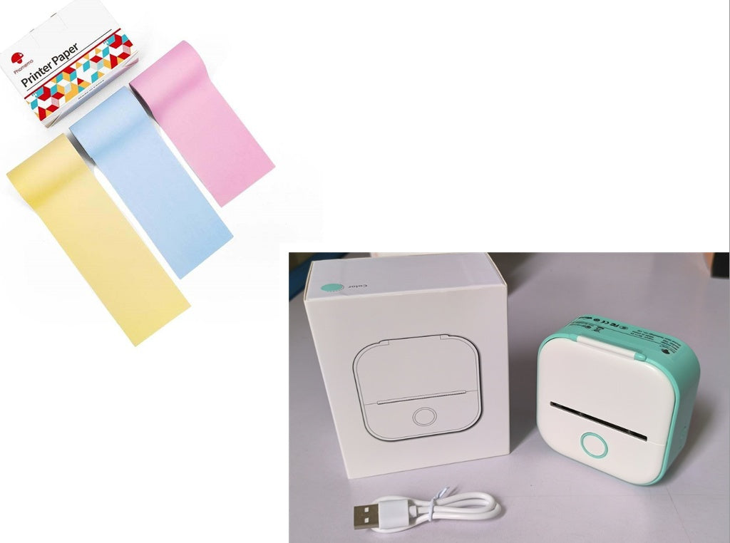 Portable Mini Thermal Label & Photo Printer – Bluetooth-Compatible Pocket Printer