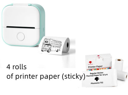 Portable Mini Thermal Label & Photo Printer – Bluetooth-Compatible Pocket Printer