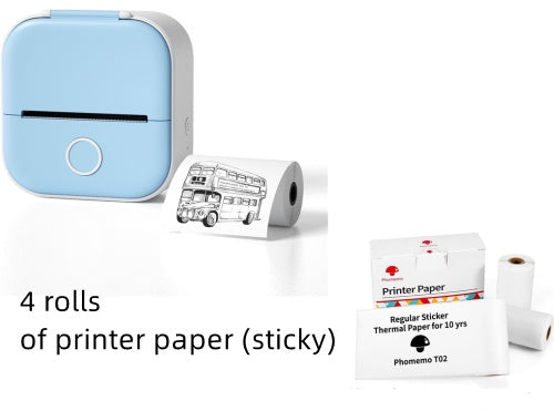 Portable Mini Thermal Label & Photo Printer – Bluetooth-Compatible Pocket Printer