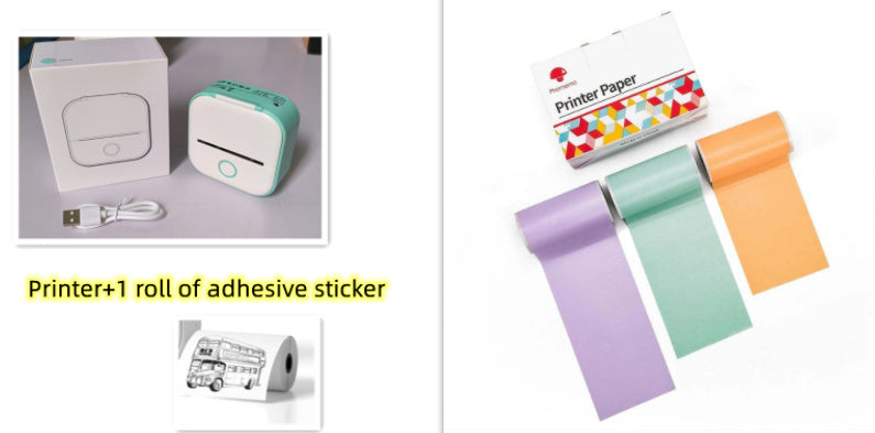 Portable Mini Thermal Label & Photo Printer – Bluetooth-Compatible Pocket Printer