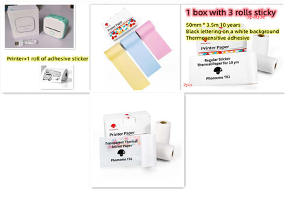 Portable Mini Thermal Label & Photo Printer – Bluetooth-Compatible Pocket Printer