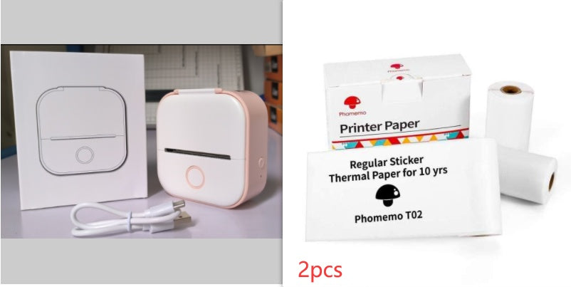 Portable Mini Thermal Label & Photo Printer – Bluetooth-Compatible Pocket Printer