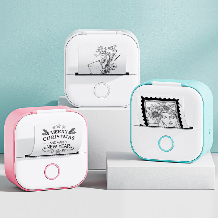 Portable Mini Thermal Label & Photo Printer – Bluetooth-Compatible Pocket Printer