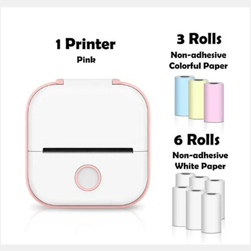 Portable Mini Thermal Label & Photo Printer – Bluetooth-Compatible Pocket Printer