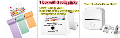 Portable Mini Thermal Label & Photo Printer – Bluetooth-Compatible Pocket Printer