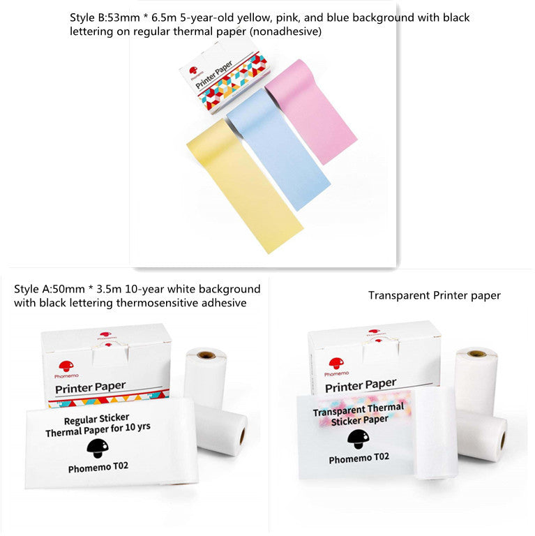 Portable Mini Thermal Label & Photo Printer – Bluetooth-Compatible Pocket Printer