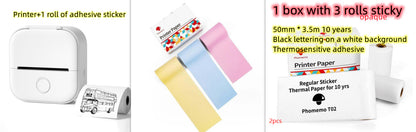 Portable Mini Thermal Label & Photo Printer – Bluetooth-Compatible Pocket Printer