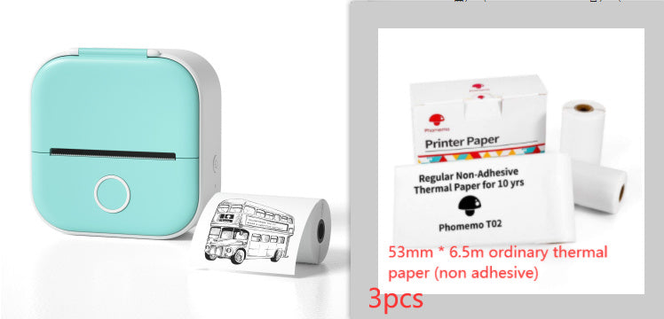 Portable Mini Thermal Label & Photo Printer – Bluetooth-Compatible Pocket Printer