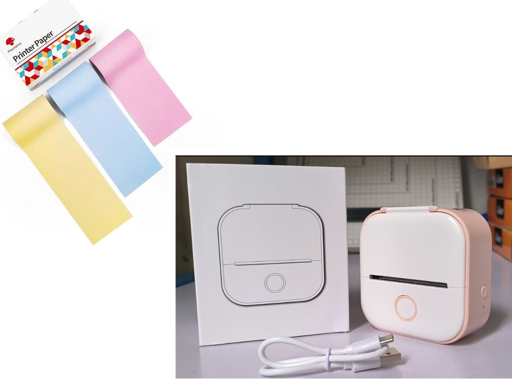 Portable Mini Thermal Label & Photo Printer – Bluetooth-Compatible Pocket Printer